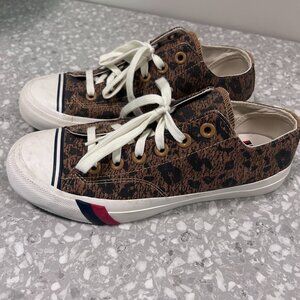 Pro Keds Royal Lo Ripstop Leopard Tan Canvas Men's 7 / Women 9